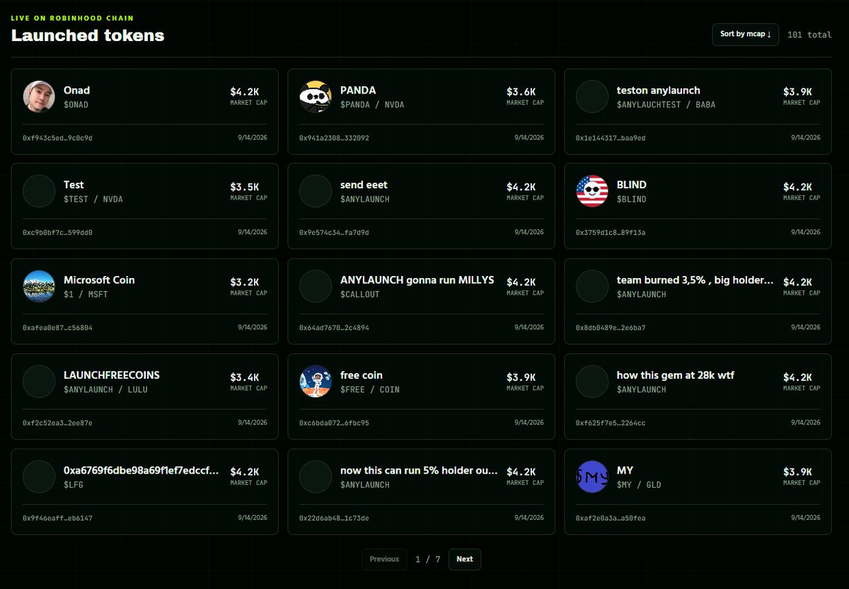 AnyLaunchRH's tweet photo. 100 tokens officially launched on AnyLaunch.

Launch cost?

Nothing. https://t.co/d1tdeiAHXK