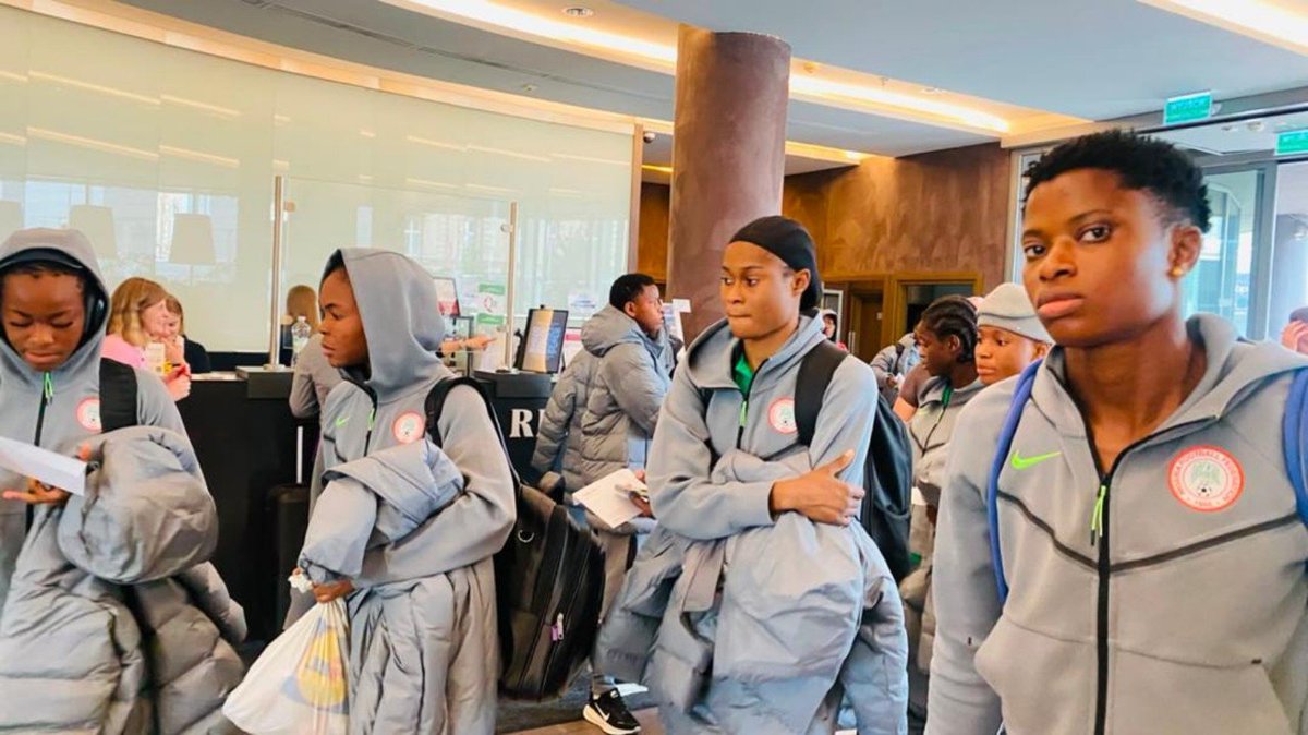 NGSuper_Falcons's tweet photo. The 🇳🇬Falconets have arrived in city of Bielsko-Biala for Thursday’s FIFA U20 Women’s World Cup Round of 16 clash with 🏴󠁧󠁢󠁥󠁮󠁧󠁿England.

#SoarFalconets #U20WWC https://t.co/Av9tLWbjKw
