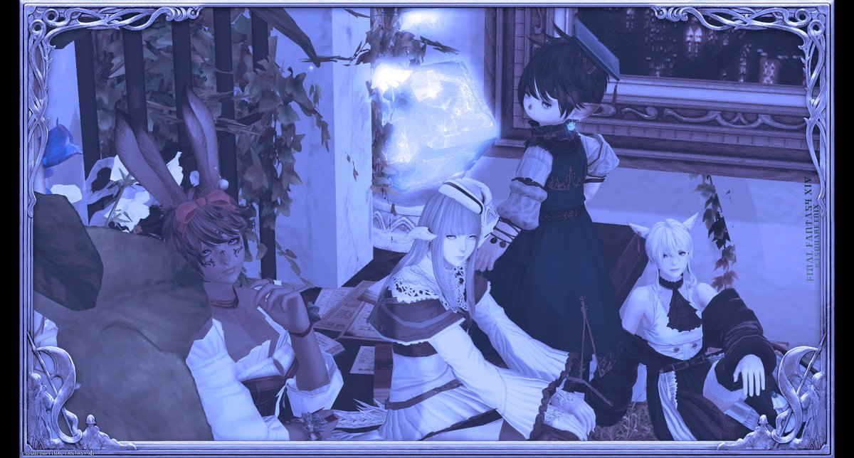 yuan_farewell's tweet photo. FCのみなさんが誘ってくれたSSイベント(続き)
①ミコ×ララ×アウラ(貴族)
②都会へ出てきたばかりの黒うさと共に
③衣装が素敵で接写|д゚)
れにーさんむむさんろいどさん
ありがとう(*´ω`*)
(君たちが見たものは秘密ダヨ…いいね😉)
#SharrowʼsGarden #ff14SS #voyage_note https://t.co/Upsk5f5tjn