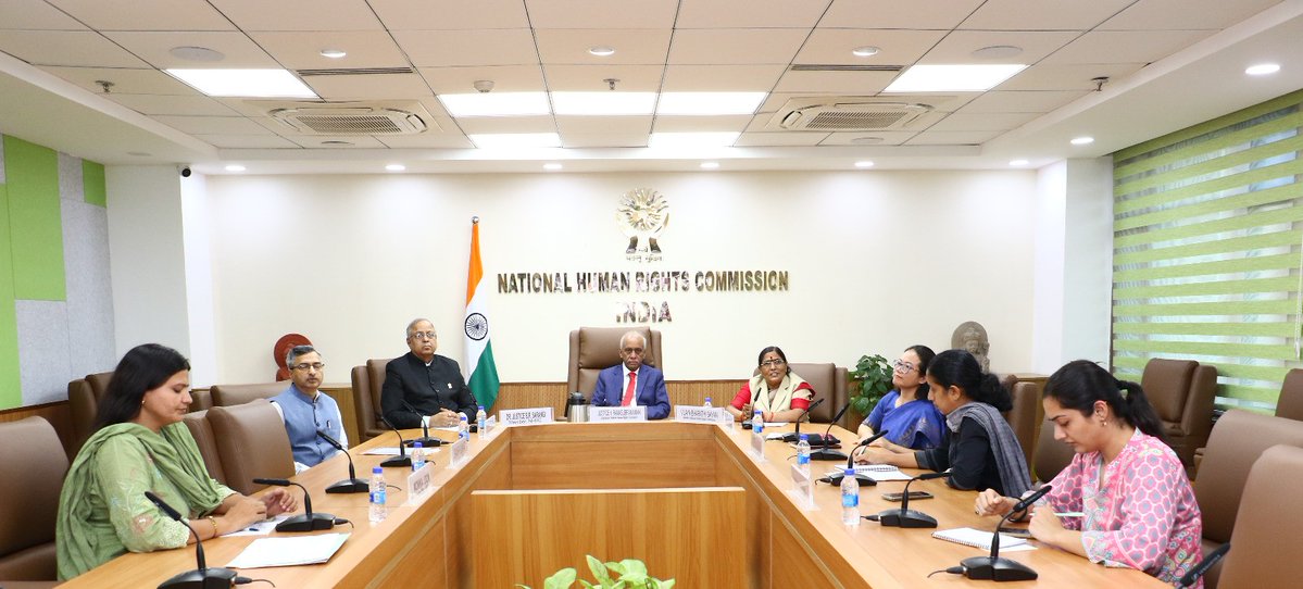 India_NHRC's tweet photo. NHRC, India’s two-week Online Short-Term Internship Programme in September 2026 begins. Chairperson, Justice V. Ramasubramanian urges interns to reflect on the purpose behind joining the internship to make the best use of its learning opportunities. https://t.co/AsjclIchY0