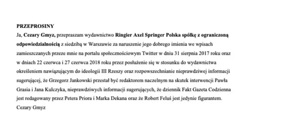 _DiabelStockton's tweet photo. Przeprosiny Gmyza w serwisie X dokładnie o godz. 3.30 w nocy z niedzieli na poniedziałek.
Nad ranem wpisu nie było już jednak na jego koncie. https://t.co/76arSBkrrY