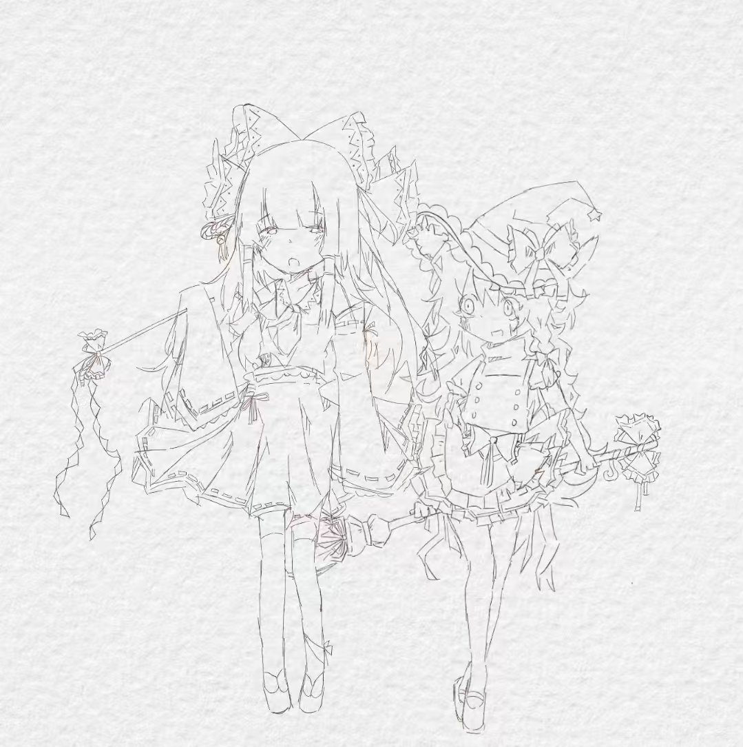 slugcat035's tweet photo. 只是线稿，上完色直接垃圾回收了 https://t.co/S5V9w3Evrh