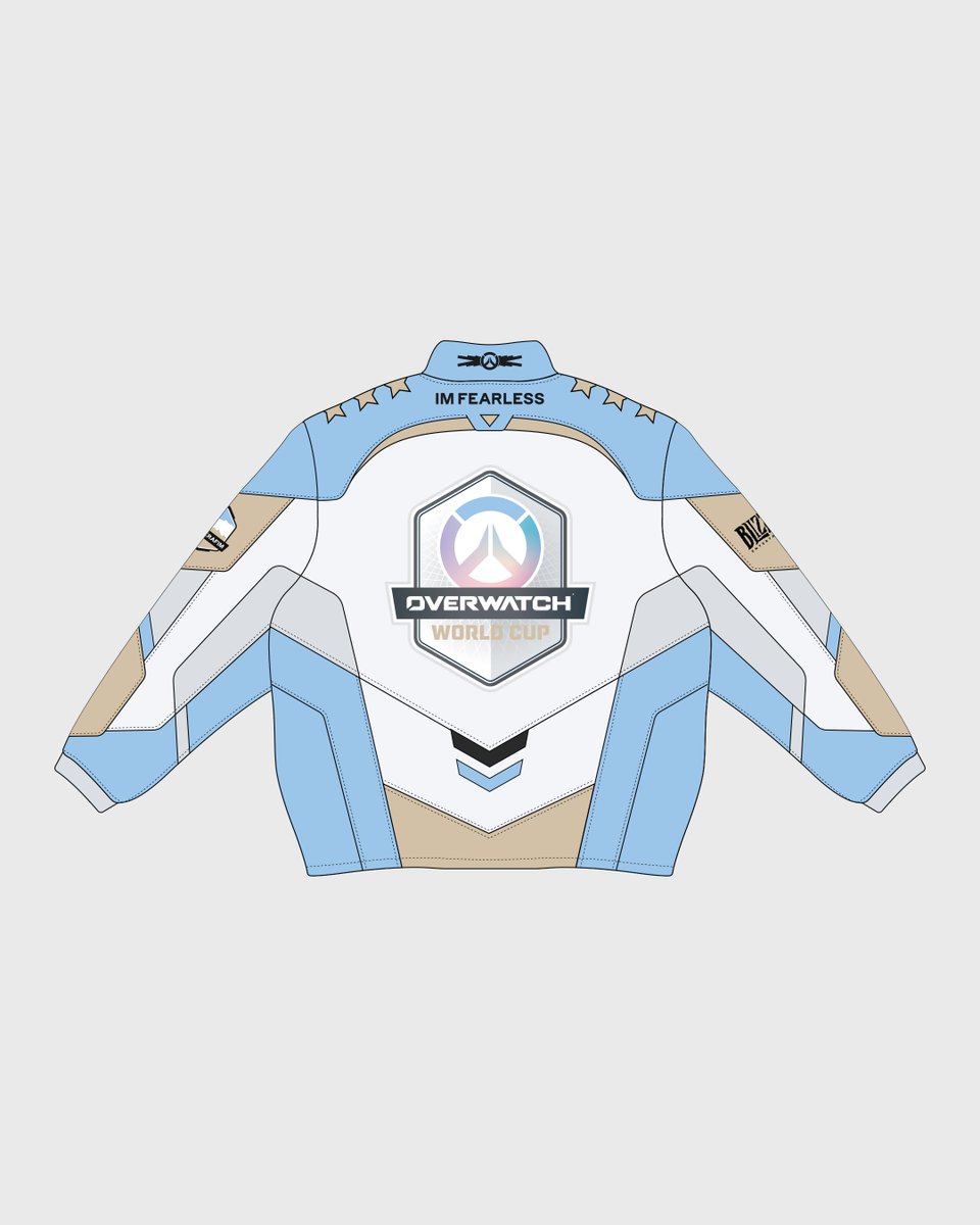 heloeesah's tweet photo. Unfortunately they ended up not wearing this on stage, but this is the @le_sserafim x @PlayOverwatch Jacket, designed by me! 
#lesserafim #blizzcon #lsf #overwatch #mademynight https://t.co/Qhcmtr4vRT