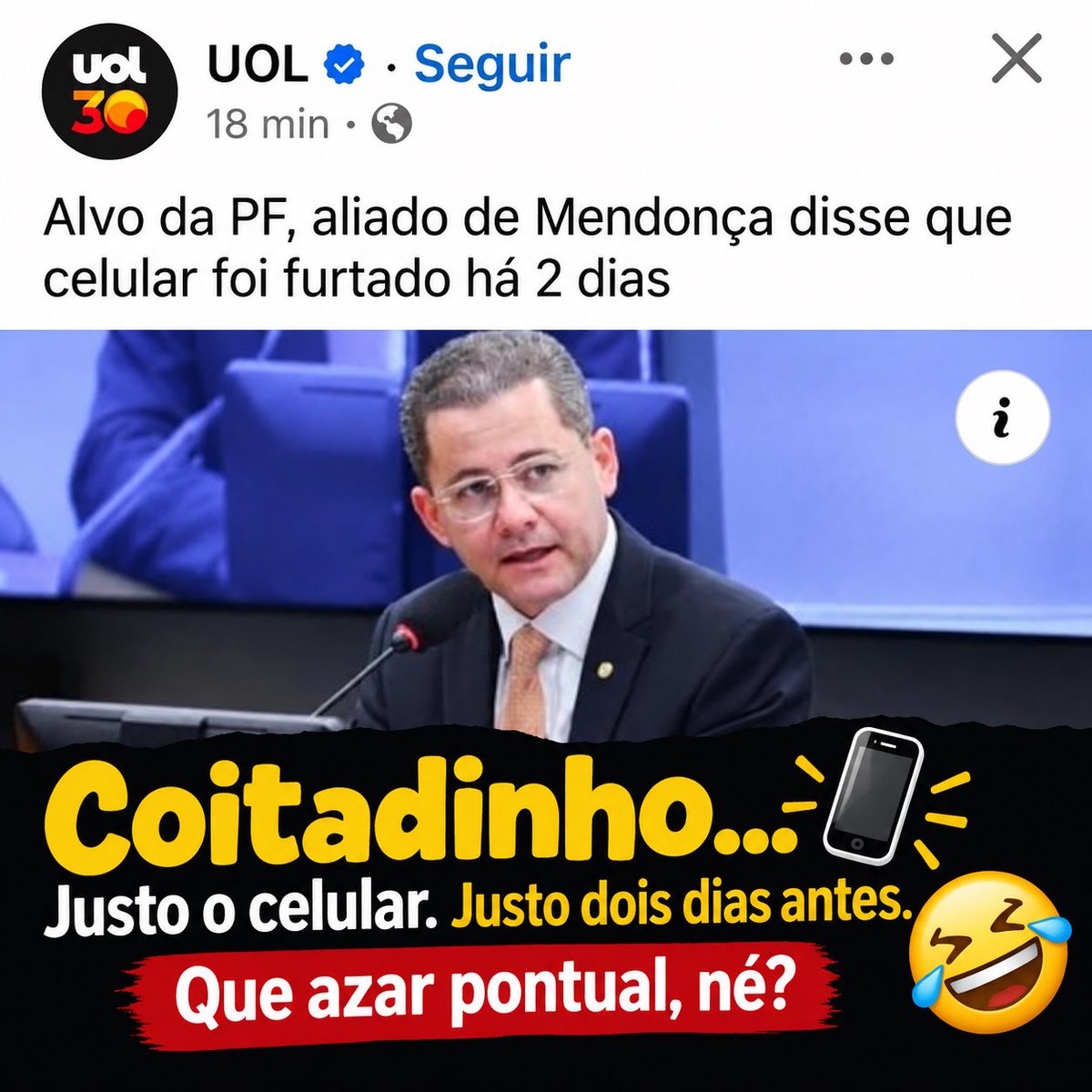 SRivoltril's tweet photo. Gente, que coincidência… a PF bateu na porta e o celular já tinha saído de fininho dois dias antes https://t.co/H4fzAauILS