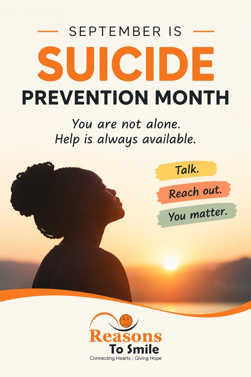 DismasBiata's tweet photo. September is Suicide Prevention Month 💛
Your smile is a reason for someone else to keep going.
Check on your people today. A simple "uko sawa?" can save a life.

#ReasonsToSmile #SuicidePreventionMonth #YouAreNotAlone https://t.co/P7ECnhysRa