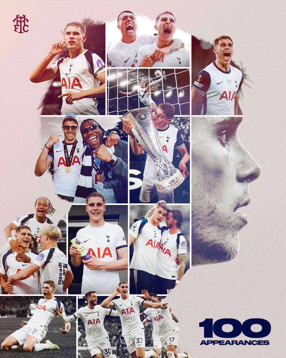 SpursOfficial's tweet photo. 100 appearances for our skipper 🤍 https://t.co/qxZFxMTNp7