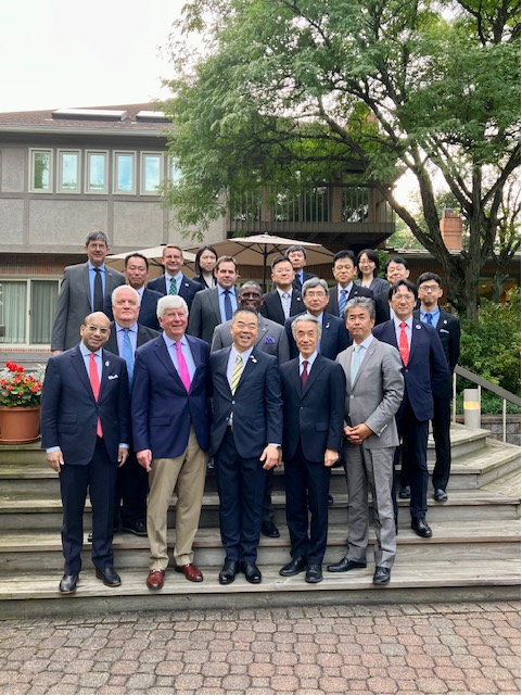 MichAuto's tweet photo. MichAuto Executive Director @glennrstevens and @DetroitChamber President and Chief Executive Officer @Baruah_DRC_CEO joined a contingent of business and government leaders in welcoming Japanese Ambassador to the U.S. Shigeo Yamada to Detroit on Sept. 8.

At the event, hosted by the Consul General of Japan in Detroit Hajime “Jimmy” Kishimori, attendees, including Chamber Board member and former Michigan Governor Rick Snyder, discussed the economic and business connections between the U.S. and Japan and ways to build stronger ties between Michigan and Japanese companies and industries. More than 500 Japanese-based companies operate in Michigan and employ more than 40,000 workers, mostly in the automotive and mobility industry.