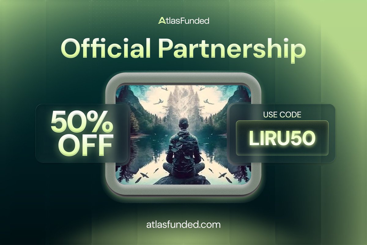 Liru_Jay's tweet photo. 🚨 BIG NEWS‼️

I’m officially partnered with Atlas Funded!

And we’re kicking things off with a serious offer:

🔥 50% OFF sitewide;
🎯 Access Challenge from $5;
💰 Zero consistency rules on instant accounts...

Register here: https://t.co/42Mvs9eJLX…
And use code LIRU50 for 50% discount on all challenges...

Your trading journey deserves opportunity — one suited for the hard work you've put in...
