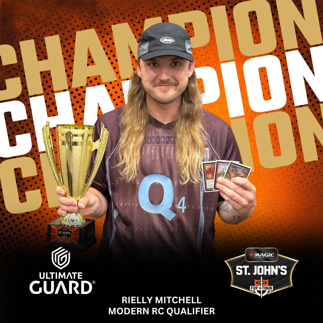 FaceToFaceGames's tweet photo. St. Johnโs has its champion! ๐
Congratulations to Rielly Mitchell, who took down the Modern RCQ at F2F Tour St. Johnโs with Domain Zoo.
Read the full recap for the winning decklist, Top 8 results, and more.
https://t.co/O9TXEzIGrV
#F2FTour #MTG #MagicTheGathering #ModernMTG #RCQ #FaceToFaceGames #F2F