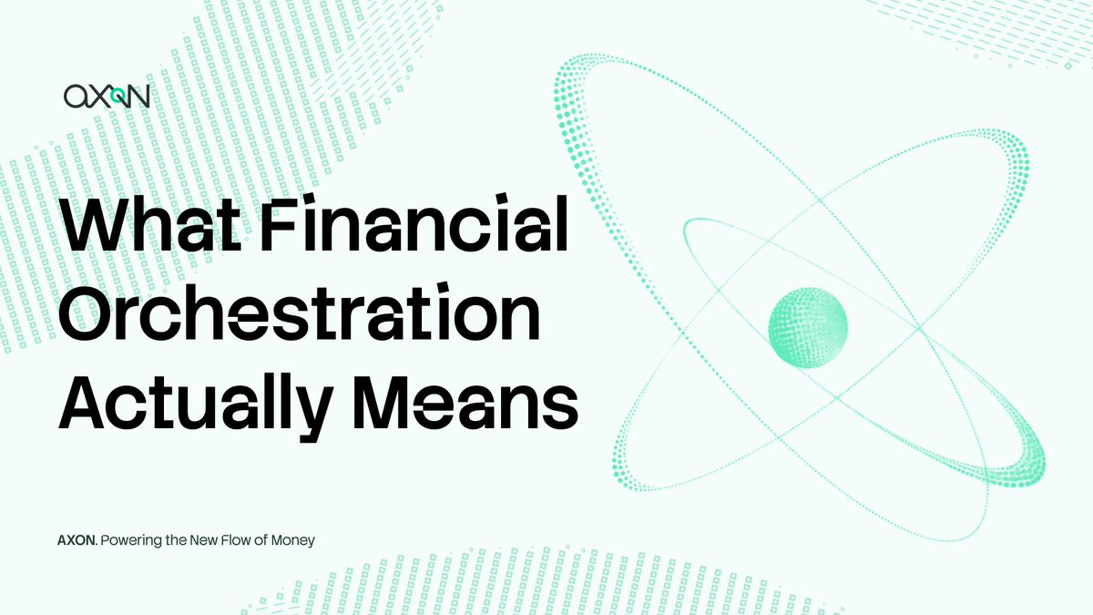 AxonMoney's tweet photo. Financial orchestration is not simply a longer list of integrations.

It is an operating layer that coordinates routing, compliance, identity, liquidity, FX, custody, settlement and reconciliation across the complete financial flow.

The value lies in how these functions work together. A routing decision depends on more than availability. It also needs to account for compliance requirements, available liquidity, currency conversion and how the transaction will ultimately settle.

Orchestration brings those dependencies into a coordinated process, giving teams visibility into what is happening, control over how funds move and a clear path to resolve exceptions.

The goal is to make a complex financial operation easier to manage as it grows.

Complexity underneath. Control above.
