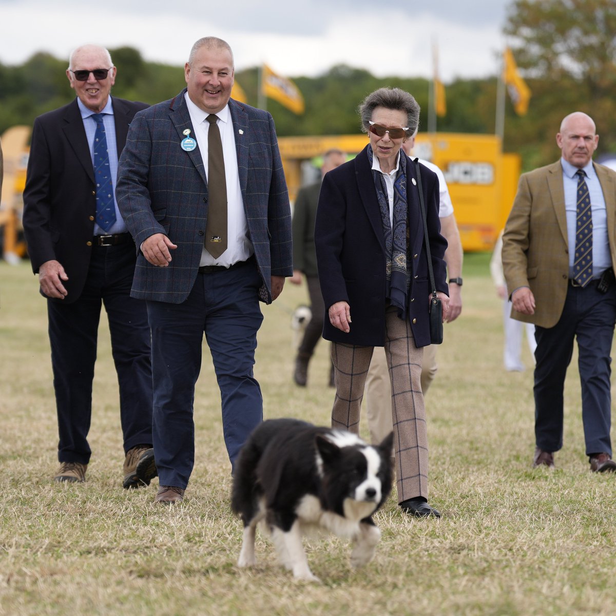 RoyalFamily's tweet photo. A round of a-paws for this year’s winners of the International Sheep Dog Trials! 🐾

🐑🐕 As Patron, The Princess Royal attended the event hosted by the International Sheep Dog Society, which works to support the training and welfare of sheep dogs. 

Her Royal Highness met team members from across the United Kingdom, watched qualifying runs and presented awards for the contribution to sheepdog trialling.