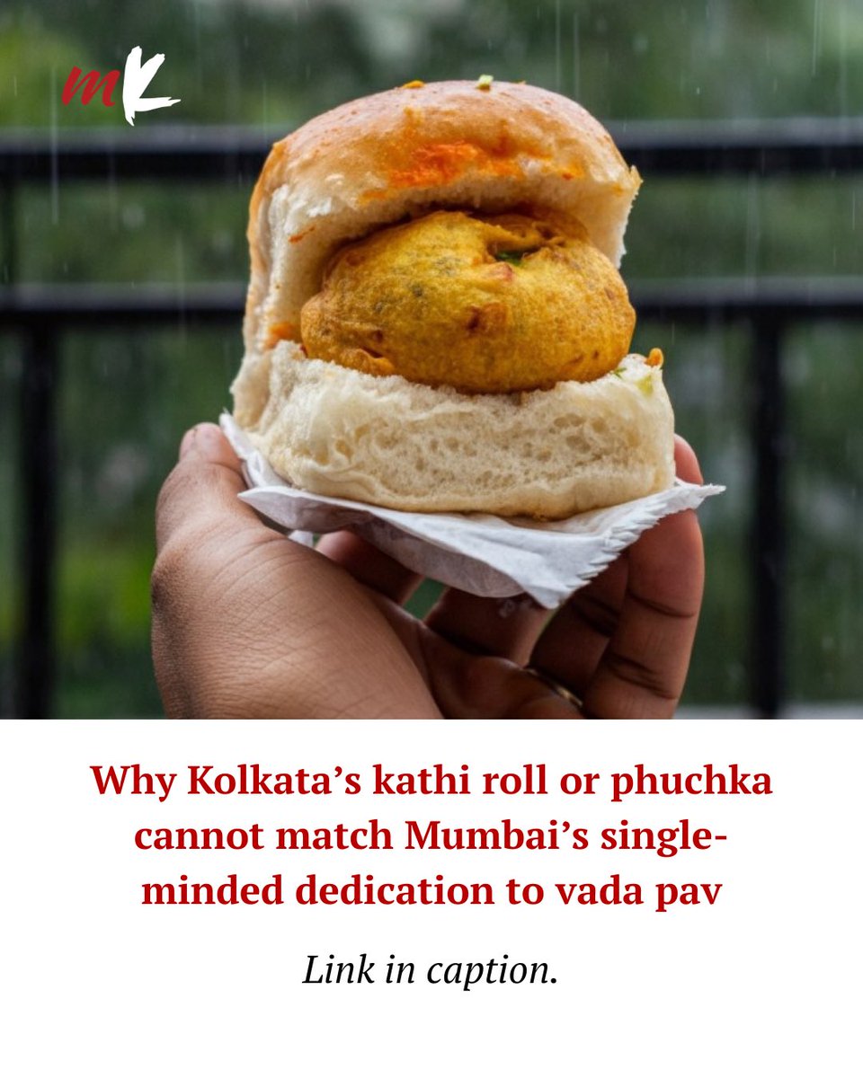 TT_My_Kolkata's tweet photo. Can Kolkata’s kathi roll, phuchka or shingara really match Mumbai’s vada pav obsession? We went looking for an answer. 

Read more: https://t.co/MFZttIFEDN

#VadaPav #Mumbai #StreetFood #Kolkata #MyKolkata https://t.co/soZNwQM4g3