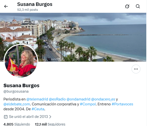 remerikos's tweet photo. La ¿periodista? @burgosusana se inventa que unos inmigrantes están robando un tejado en Ceuta y el dueño del local le responde que lo están reparando

😄😄😄

En la extrema derecha mediática no cabe un tonto más https://t.co/P5zaJl4svM