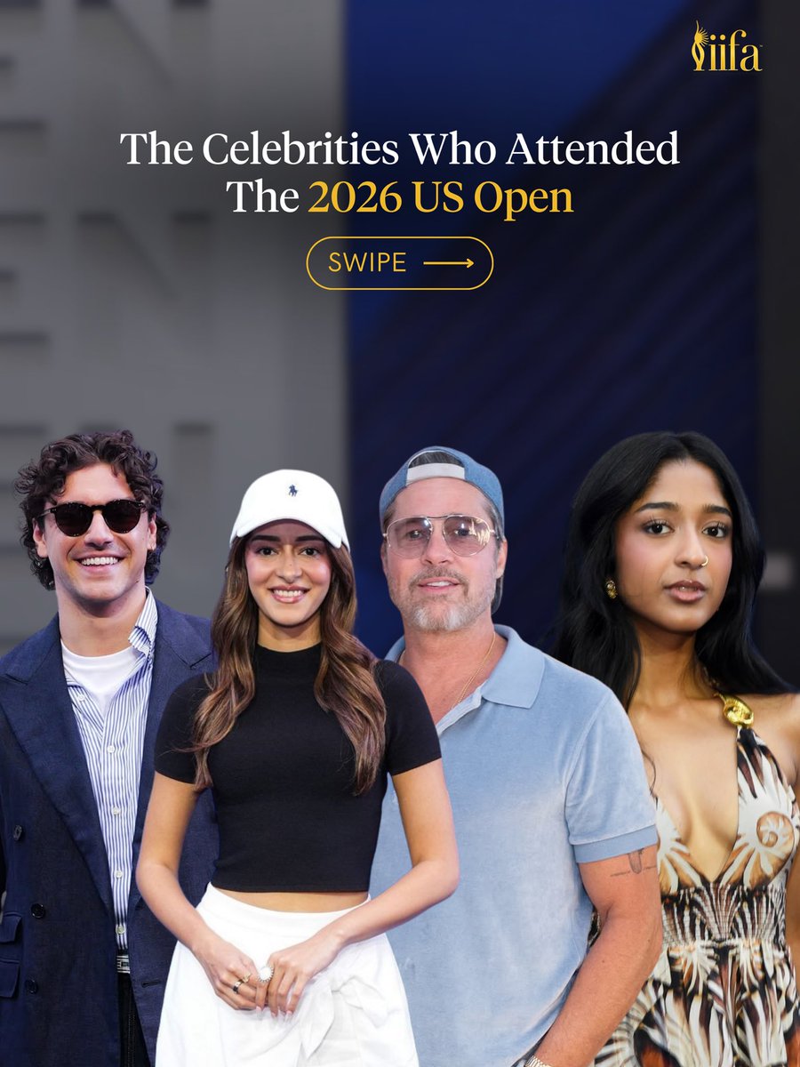 IIFA's tweet photo. From Ananya Panday to Brad Pitt, the 2026 US Open was serving star power both on and off the court 🎾🔥 Swipe to see the celebs who made an appearance!
#IIFA #Bollywood #Hollywood #USOpen2026 https://t.co/6r9MwnyLo2