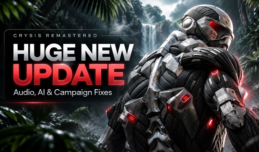AmigamagazineGA's tweet photo. Crysis Remastered just got a major new Improvement Project update, fixing audio, AI, campaign bugs, visuals and controls. If you're replaying Crytek's FPS, this is one patch worth checking out. #Crysis https://t.co/CC919hPxTU https://t.co/m2I4D7eudt