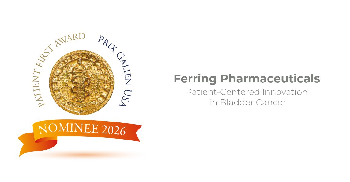FerringUSA's tweet photo. We are honored to be nominated for the inaugural 2026 Prix Galien Patient First Award by @GalienFdn for advancing the treatment of adults with high risk BCG-unresponsive non-muscle invasive bladder cancer.

https://t.co/t05njJJzdO https://t.co/NbjIsOjPfX