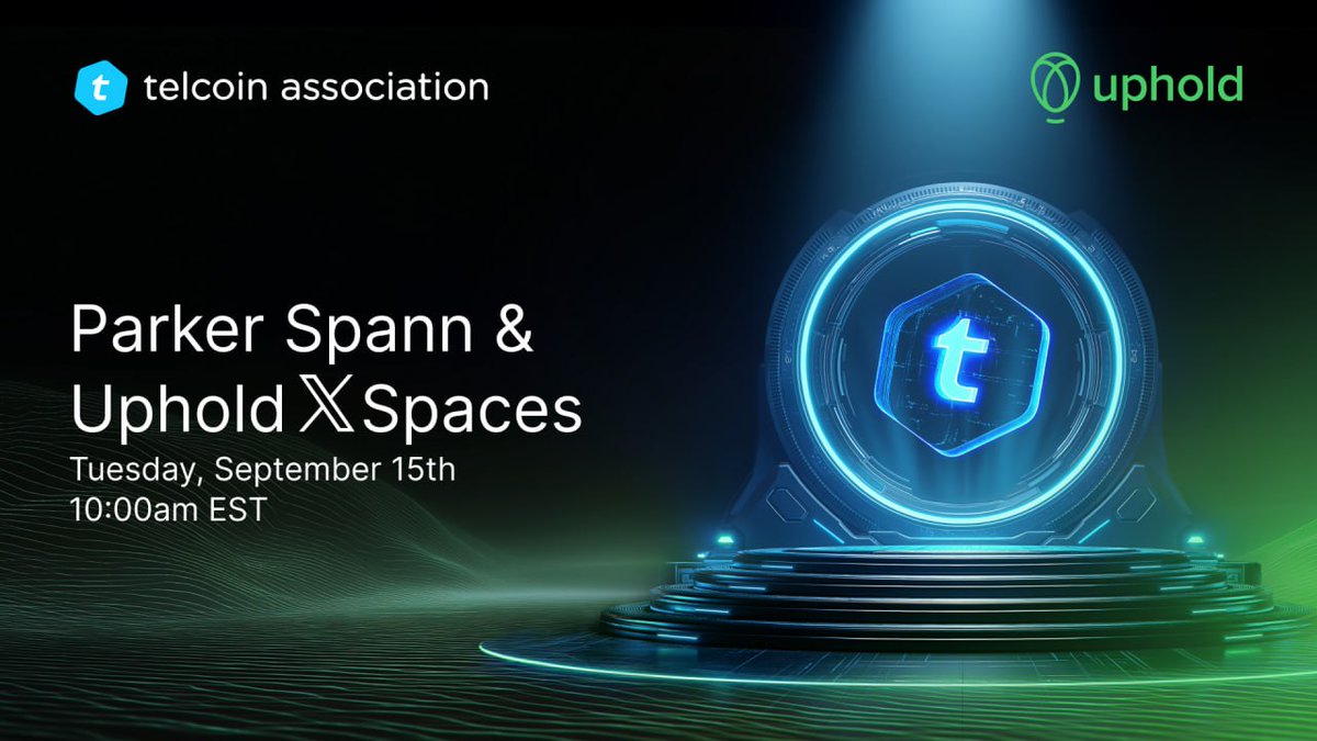 TelcoinTAO's tweet photo. Tomorrow on X Spaces, Parker Spann (@P4Cap), Telcoin Association founder & @Telcoin's EVP of Strategy, joins @UpholdInc's @onchainsanti for "Telcoin: Banking the Internet of Money," covering the upcoming mainnet launch and what's next. Set your reminder โก๏ธhttps://t.co/Q2Xun8cUM6 https://t.co/OHeqjhb4uu