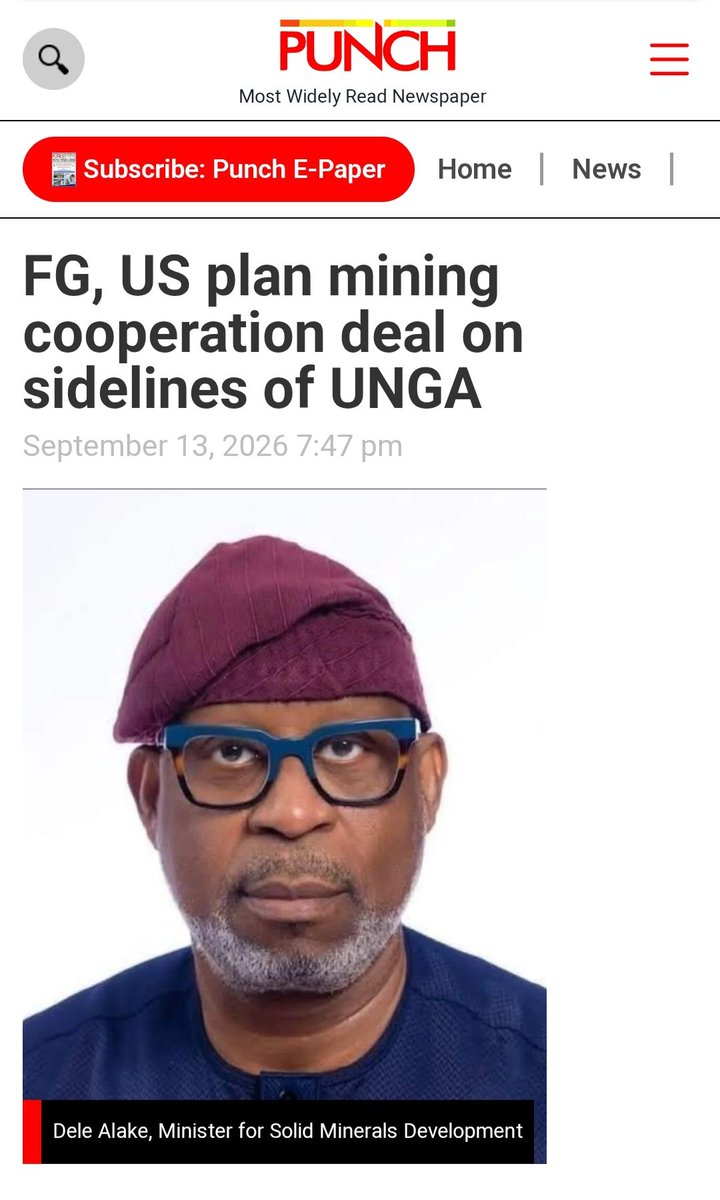 batten_von's tweet photo. We have a team tracking everything, and informed the @realDonaldTrump Administration the moment this article was published. We will never stand by and watch the Nigerian Presidency (@officialABAT) put the integrity and reputation of our beloved country and President into question.

In our opinion, Nigerian President Bola Tinubu’s desire to block the release of @FBI and @DEAHQ records and secure even a photo with President #Trump at the UN has become so great that the timing of these proposed economic agreements raises serious questions about appearances. Our message to the Nigerian Presidency is simple: the United States of America will not be bought with promises of mining or oil deals.

@realDonaldTrump @JDVance @SusieWiles47 @WhiteHouse @SecRubio @StateDept @AsstSecStateAF @USAmbUN @USUN @HouseForeignGOP @HouseForeign @SenateForeign @SFRCdems @SenTedCruz @RepBrianMast @RepGregSteube @Jim_Jordan @HouseJudiciary @JudiciaryGOP @ChuckGrassley @PressSec @FBI @DEAHQ @TheJusticeDept @USUN @USAmbUN