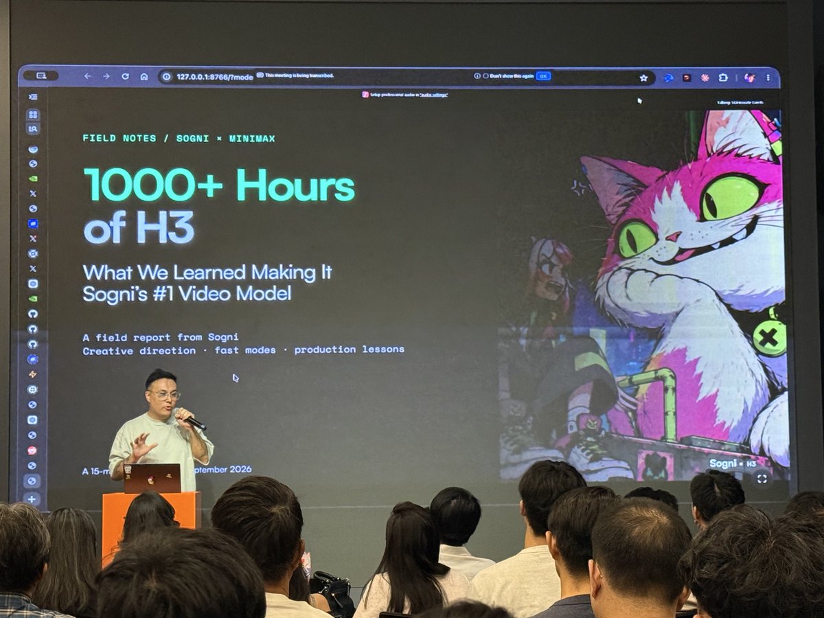 JamesWWang95's tweet photo. First meetup back in SG, great to meet @lionelsimai and his OpenBuilder × MiniMax H3.

Really impressed by how vibrant the open-source ecosystem has become — from games of @vamonke and UGC ads to news visualization of @decruz and other creative tools.

So much energy tonight! https://t.co/uPVoM6mWRB