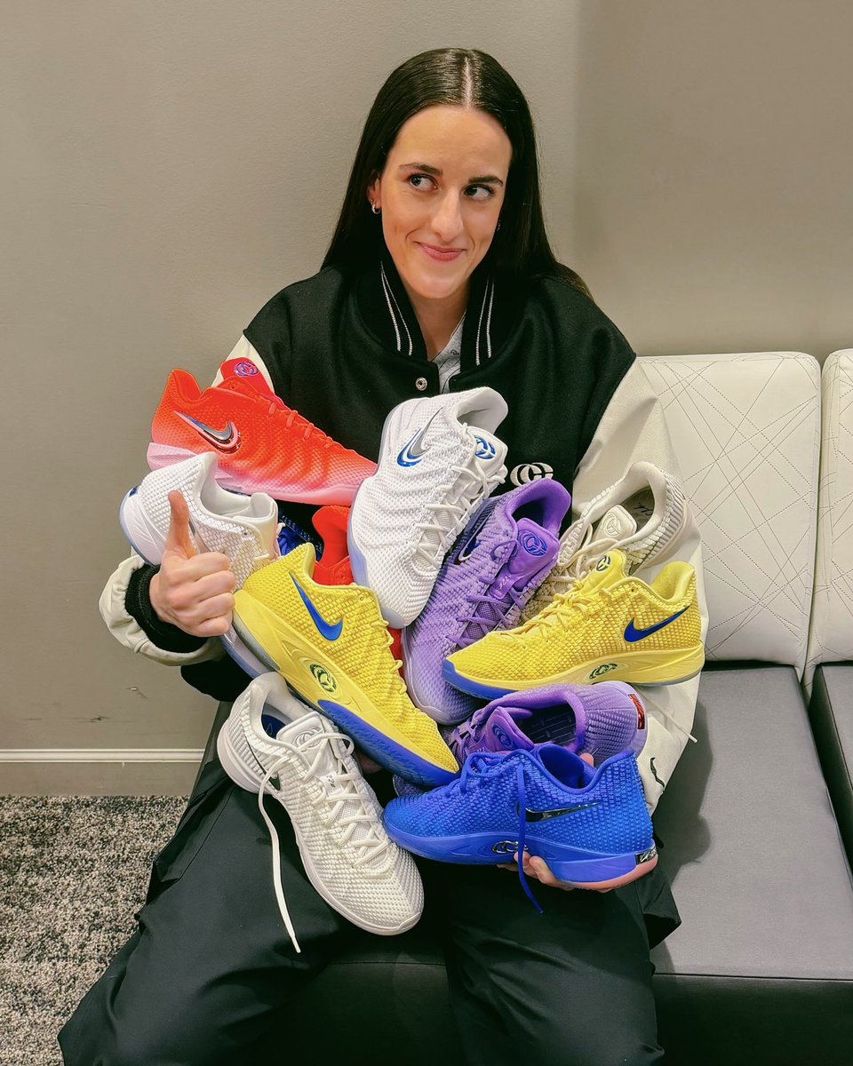 nicekicks's tweet photo. Nike officially unveils Caitlin Clark’s Nike Caitlin 1 lineup: 

- Warning Code 🟡
- Caitlin Blue 🔵
- Midnight Fever 🥵 
- Ice Cold ❄️ 
- Purple Venom 😈
- Cave Stone 🪨

The Nike Caitlin 1 “Caitlin Blue” releases September 24 in China following a global release on October 1 🗓️ https://t.co/QnGiGNQUZo