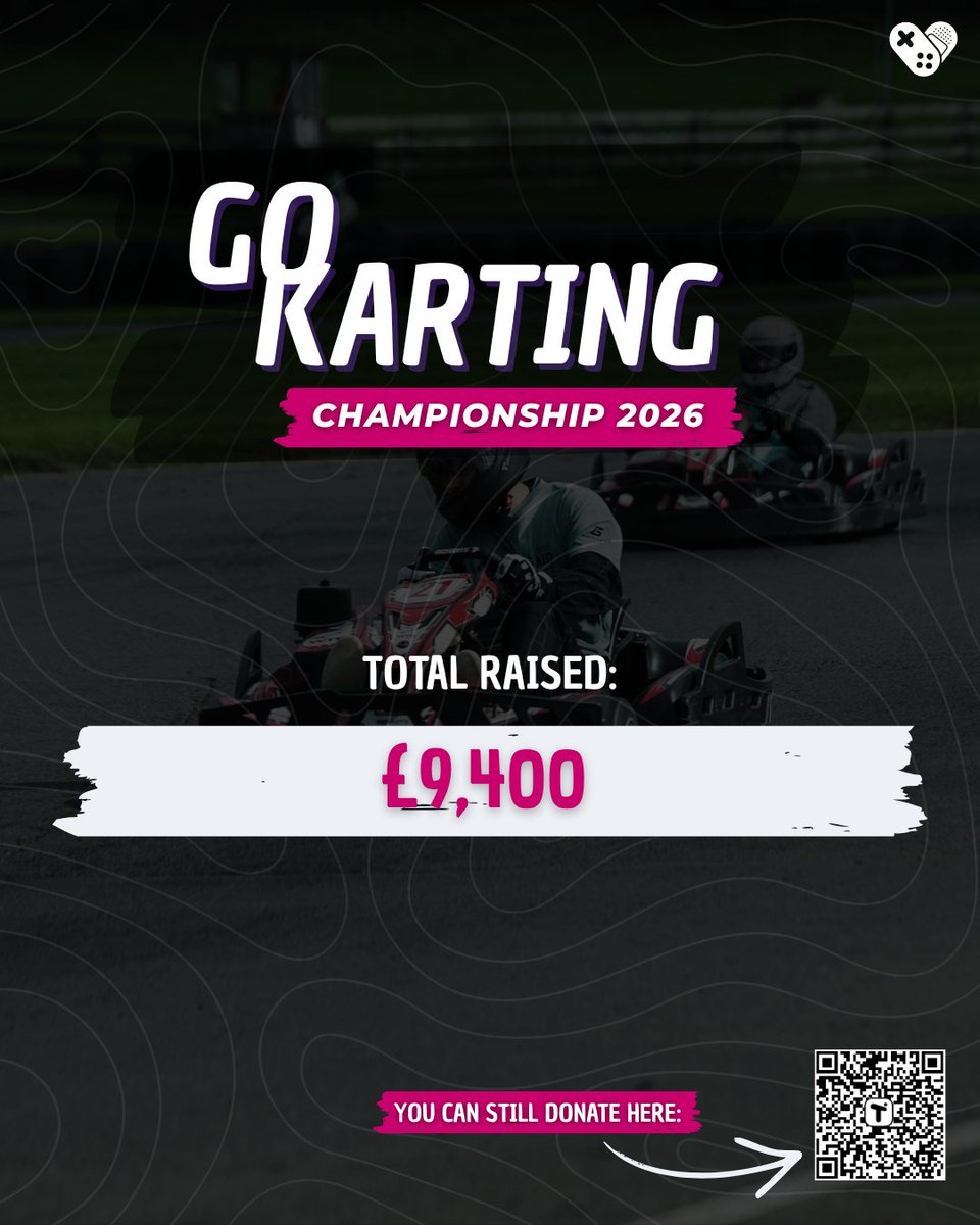 GamesAid's tweet photo. Our GamesAid Go Karting Championship 2026 was an absolute blast!

Huge thanks to every team who raced, everyone who tuned into the livestream, donated, followed and cheered us on! ❤️

🥇 @FuriousBeeGames
🥈 @Rebellion 
🥉 @kwaleegaming 

#gokarting https://t.co/bSQmgS2k1k