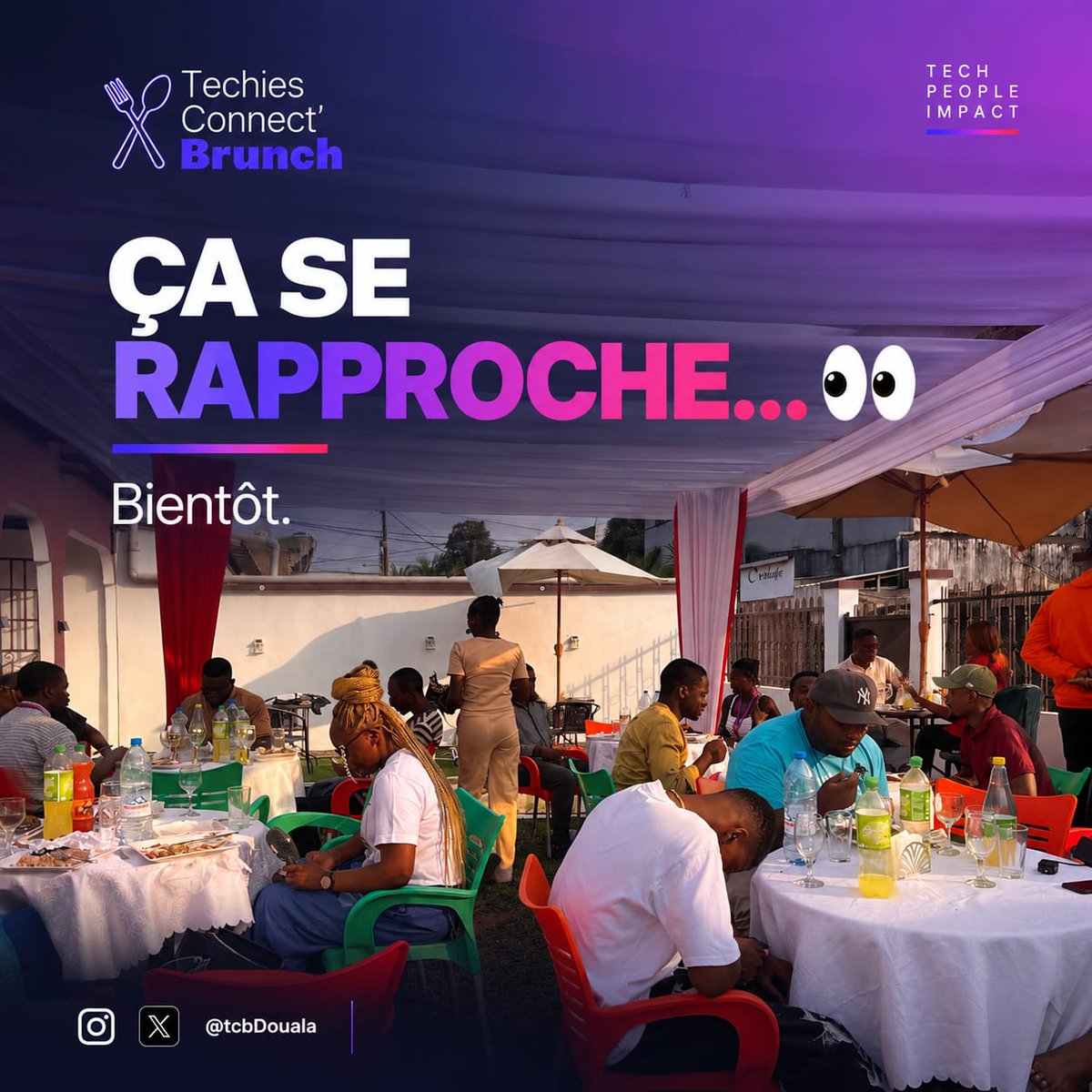 tcbDouala's tweet photo. Ça se rapproche… 👀💜

Le prochain Techies Connect’ Brunch se prépare.

Vous êtes prêts ?

#TechiesConnectDouala #TechiesBrunch #Douala https://t.co/dKRGxtAG1i