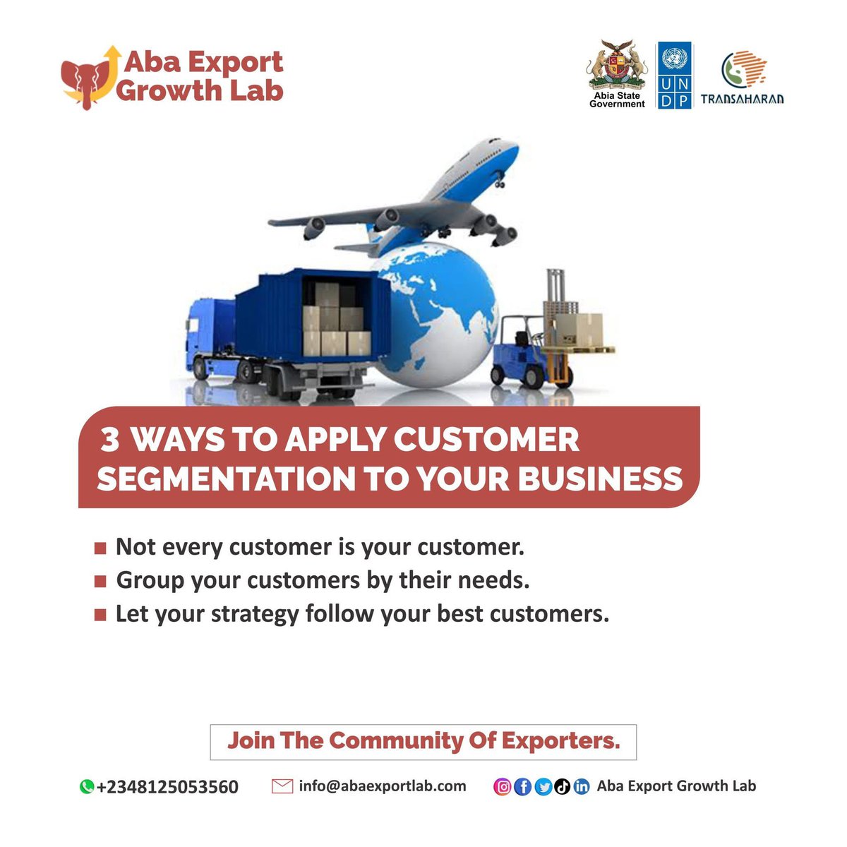 abaexportlab's tweet photo. Many businesses want to grow, but few understand who they’re really serving.
If you try to sell to everyone, you end up connecting with no one.

Every thriving business understands one truth. Growth begins with clarity — knowing your customer. https://t.co/Jg6OeExAXD