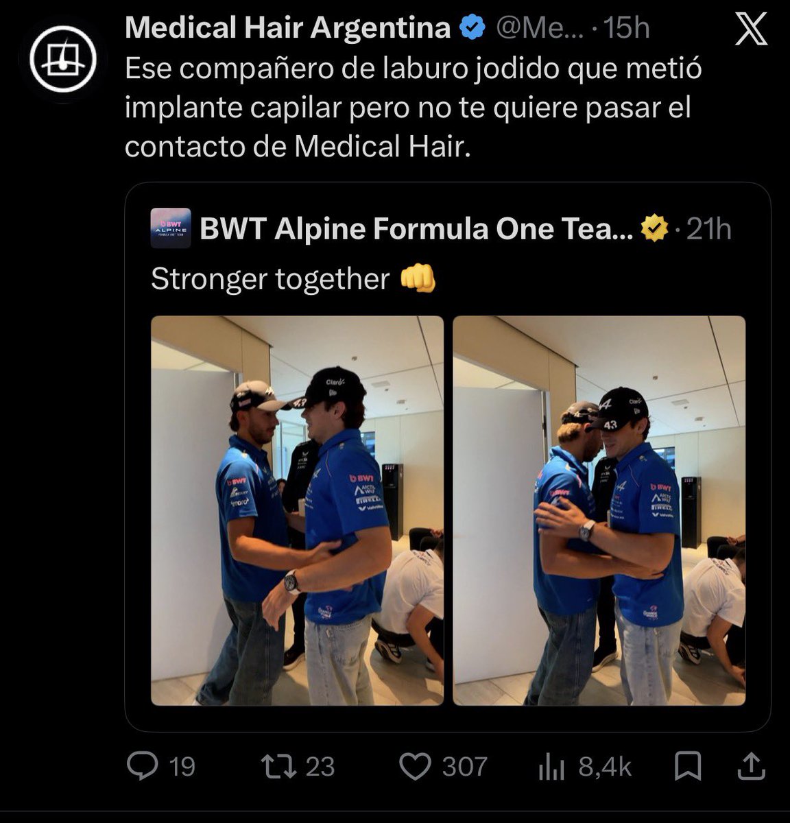 Mascalicde's tweet photo. @AlpineF1Team Franco, gracias por tanto… https://t.co/u0yu5vv4PU
