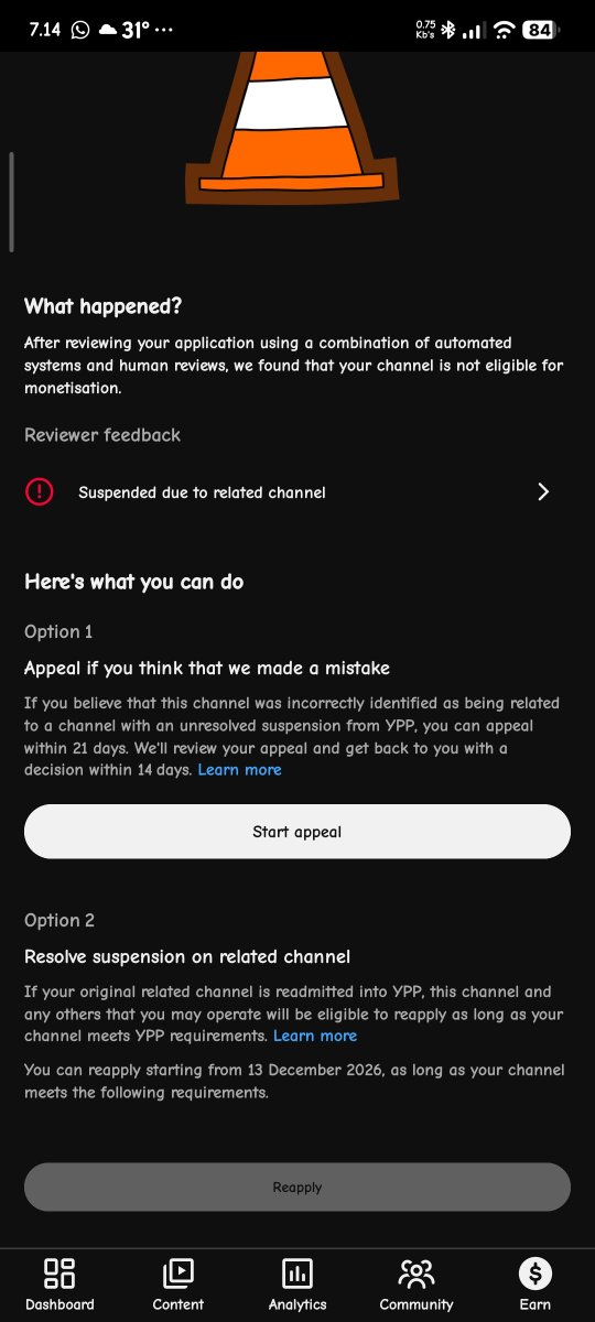 Subhadeep__00's tweet photo. @TeamYouTube, my support link expired (@SUBHO_MVZ) The AdSense 'Change Association' button is greyed out/locked due to a suspended related channel error. I sent a DM with screenshots—please check DM and send a working support link/email ticket so engineering can manually reset it https://t.co/RPOSwpfKwj