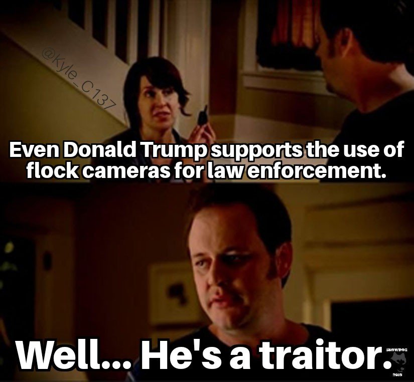 Kyle_C137's tweet photo. Flock cameras are a violation of our 4th amendment rights. https://t.co/igpSsKehme