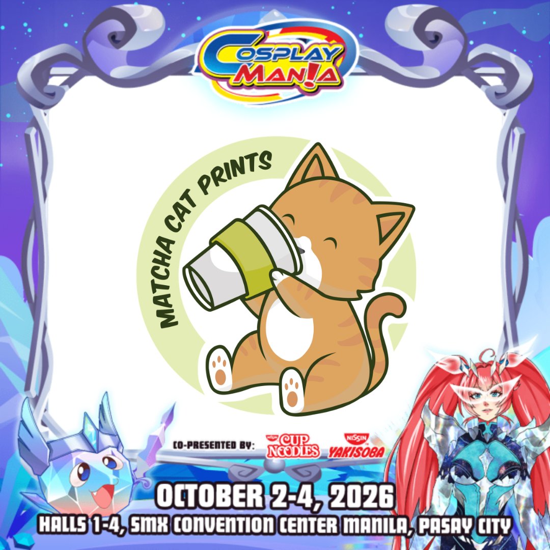 matchacatprints's tweet photo. 🚨💎 COSMANIA, WE’RE COMING FOR YOU! 💎🚨

Get ready, cosplayers! 👀✨ Matcha Cat Prints will be at CosMania: Dazzling Diamond!

📅 Oct 2–4
🎪 Booth FA03
📍 SMX Convention Center

Save the date and come find us! 🐱💚

#MatchaCatPrints #CosMania2026 #CosplayPH https://t.co/HWZNnKHdZS