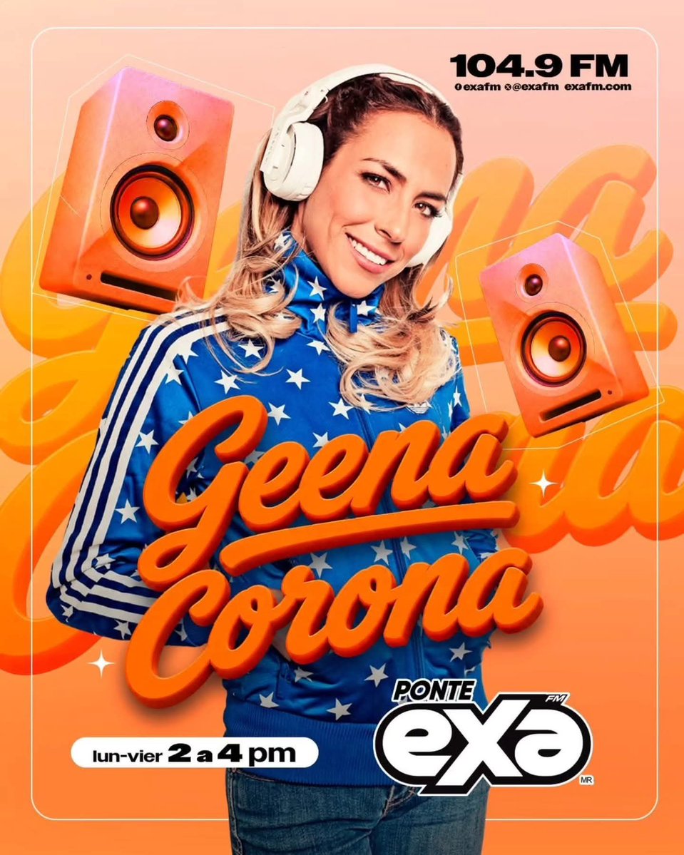 ExaRebeldes's tweet photo. ¡Heeeey! ¡Ya llegó la bella Geena Corona a Exa! 🥳 No te la pierdas de lunes a viernes de 2 a 4 PM en el 104.9 FM. ¡Sintoniza y disfruta! 📻🎶✨

 #GeenaCoronaEnExa

@geenacorona
@ExaFM

#EnTodasPartesPonteExa https://t.co/A54aA9yjrA