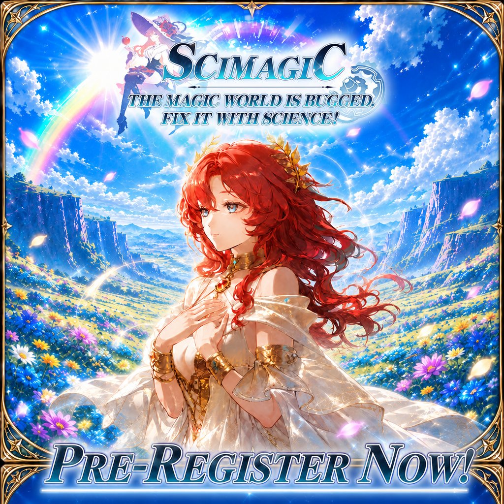g123_en's tweet photo. Scimagic: The Magic World Is Bugged, Fix It With Science! Pre-Registration Starts Today!
Where science and magic collide, an adventure that rewrites the rules of fantasy is about to begin!
👇Pre-register SCIMAGIC now
https://t.co/QN5ixQkRHW
#SCIMAGIC #Roguelite #RPG #Isekai