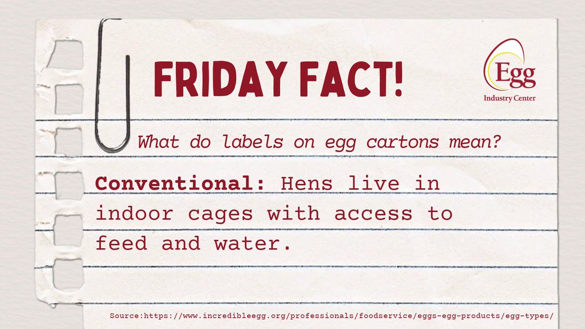 EggIndustryCntr's tweet photo. Ever wonder what those egg carton labels actually mean? 🥚 Now you know! Stay tuned next week as we break down another definition! https://t.co/3GiMnGmxoR