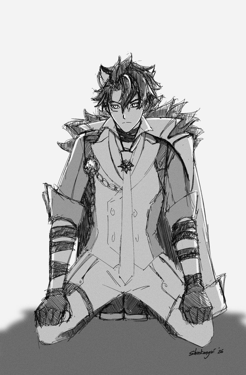 shinkungui's tweet photo. Wolf guy 🐺

#wriothesley https://t.co/LFaDzuvjbf
