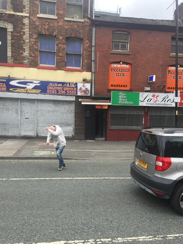 razza_699's tweet photo. Crying at this guy covering his face on Google Maps coming out of The Piccadilly Club 😂😂😂 https://t.co/nKk5M6aQ6M