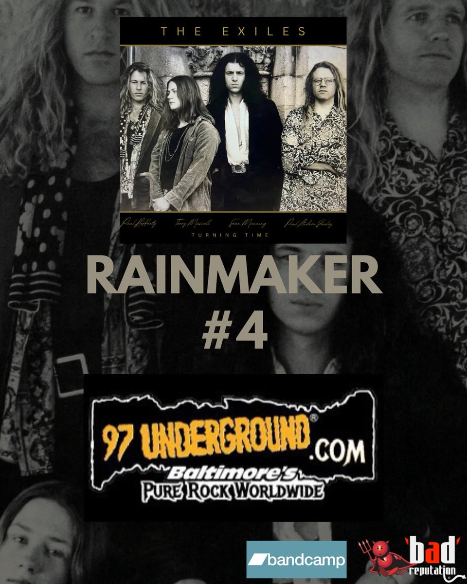 theexilesuk's tweet photo. Yes! 'Rainmaker' breaks in at #4 on Baltimore's @97underground! 🙌🙌🙌👊

Check out the full 'Turning Time' album on our Bandcamp page: https://t.co/VwP88RZsFn

#97underground #turningtime #seanmanning #paulrafferty #classicrock #britishrock #badcompany #freeband #ledzeppelin https://t.co/4TP8Lab8sT