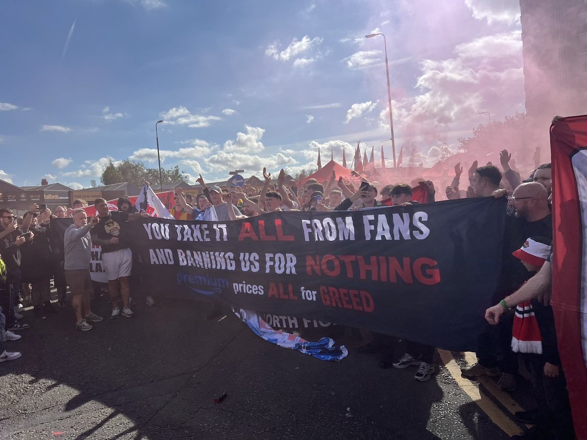 The__1958's tweet photo. 🗣️WHERE DO WE GO FROM HERE?

To every Red who turned up yesterday, thank you.

You gave your time, your voice and your support. Nobody at The 1958 takes that for granted. Whatever this club does to eradicate the time served match going Red. You know you have been on the right side of history. 

We will continue the fight on all fronts.

Protecting the culture. Protect the traditions. Protect the matchgoing fan. Protect what is left for the next generation.

We will continue to protest against the way STH and match going Reds have been treated. The club simply can’t get away with this level of bullying again. 

We’ll continue to work with and strengthen the unified fan group agreement. 

We’ll continue to push for greater power and influence for match going fans within the Fans Forum and how this can be elevated by the incoming IFR.

So, where do we go from here?

That’s something we’ll decide together over the next few weeks.

The 1958🇾🇪