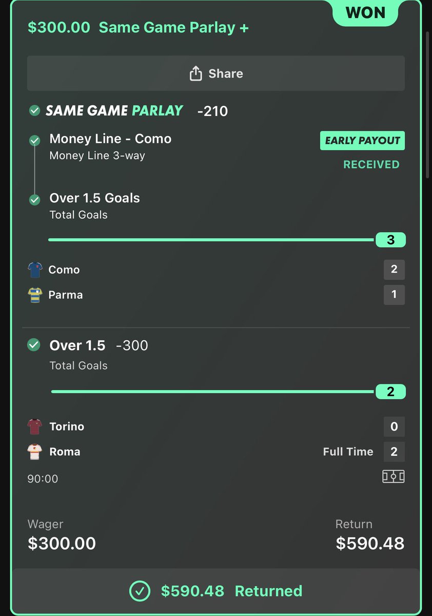 CasaCalcioPicks's tweet photo. Two more absolute bangers cashed over in the discord 🤑🤑🤑

I do not miss in the Serie A.

#Gambling𝕏 | #bet365 https://t.co/AgSixmgqri