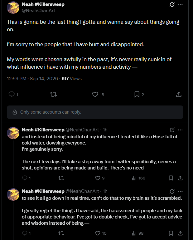 Tailspin_Rodent's tweet photo. She still doesn't apologize for grooming minors and exposing them to nsfw content. You are not sorry, Neah. You were not sorry for 6 years, and you are not sorry now. Do not come back. https://t.co/HO4eho3vQ7