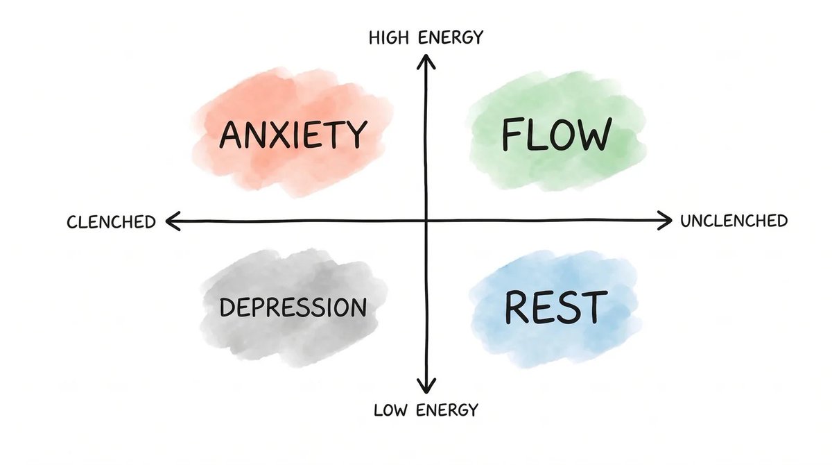 meansinfinity's tweet photo. "You can be deeply relaxed (low-arousal, parasympathetic) and still highly clenched" https://t.co/v1kekqXszL