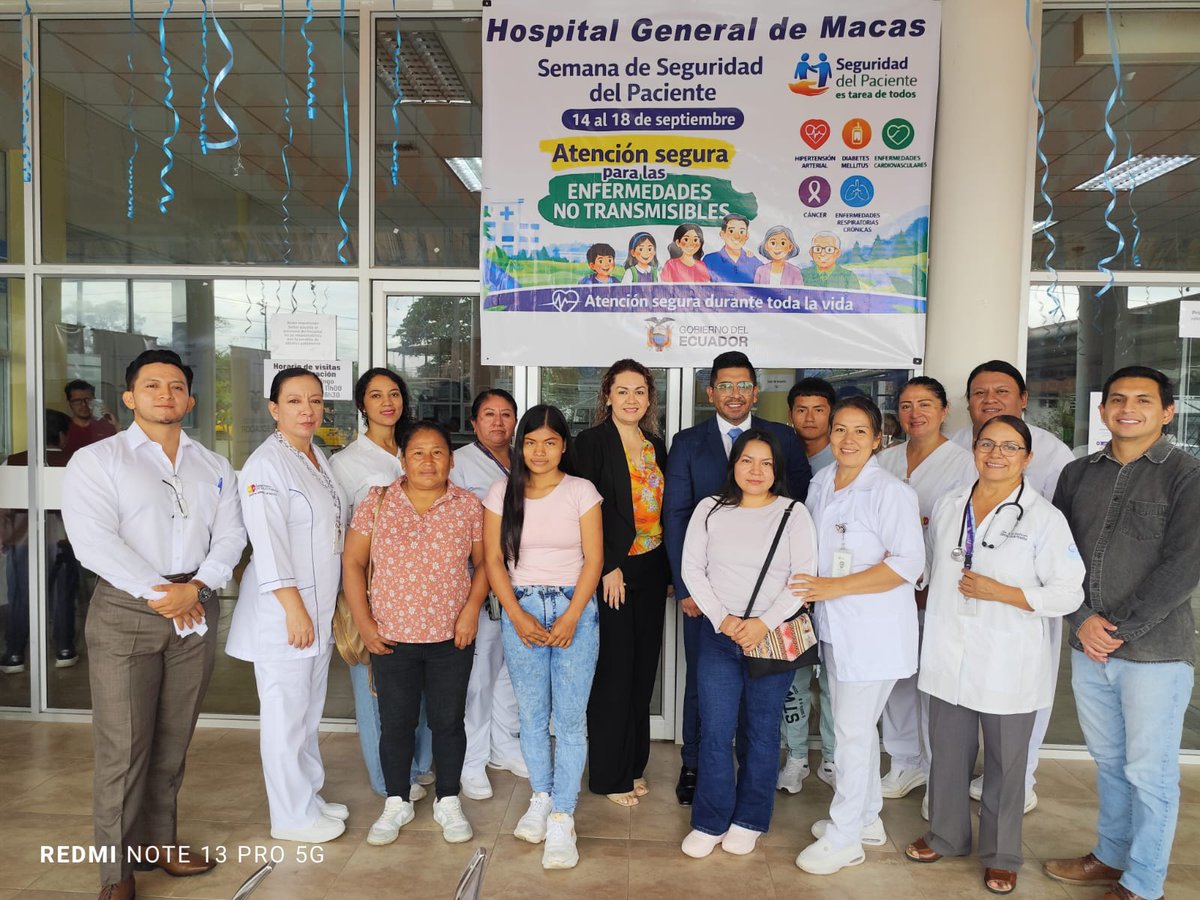 HGeneralMacas's tweet photo. #MoronaSantiago| 🏥En presencia de usuarios y personal de salud, la @dpsmorona y el @HGeneralMacas inauguró la Semana de la Seguridad del Paciente con el lema: Atención segura durante toda la vida para una atención segura a pacientes con enfermedades crónicas no transmisibles ENT https://t.co/xqu9OYSTP4