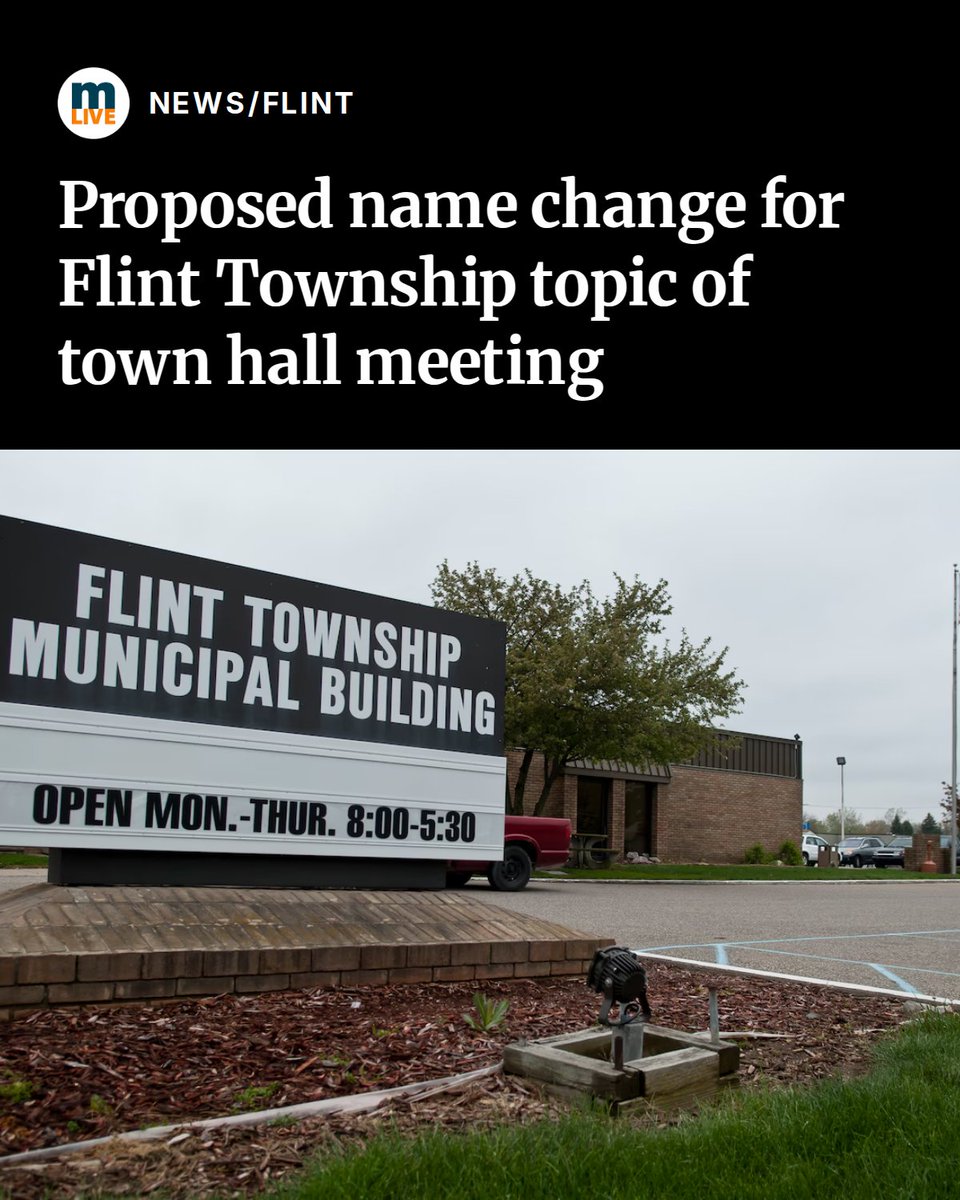 flintjournal's tweet photo. The township gained the right to change its name in the same way as a city or village in 2021 when Gov. Gretchen Whitmer signed a bill sponsored by state Rep. David Martin, R-Davison. https://t.co/1JNnICZFGQ https://t.co/2hFaYW5dOw