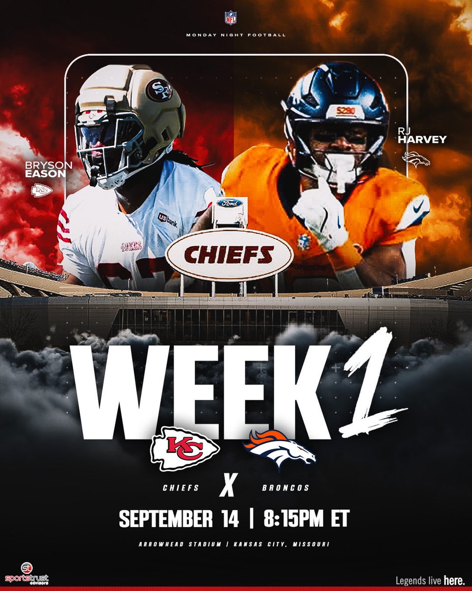 _SportsTrust's tweet photo. Monday Night. We’re ready. 🏈

#LegendsLiveHere https://t.co/3xWDObltIy