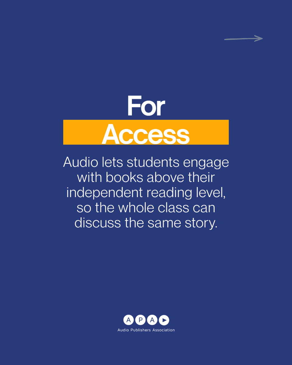 audiobooks's tweet photo. It's back-to-school season, and audiobooks are becoming one of the most versatile classroom tools. Teachers are using them to model fluent reading, open up books above grade level, support students with dyslexia and IEPs, and to get reluctant readers hooked. 🧵 https://t.co/wKUAPKAsEI