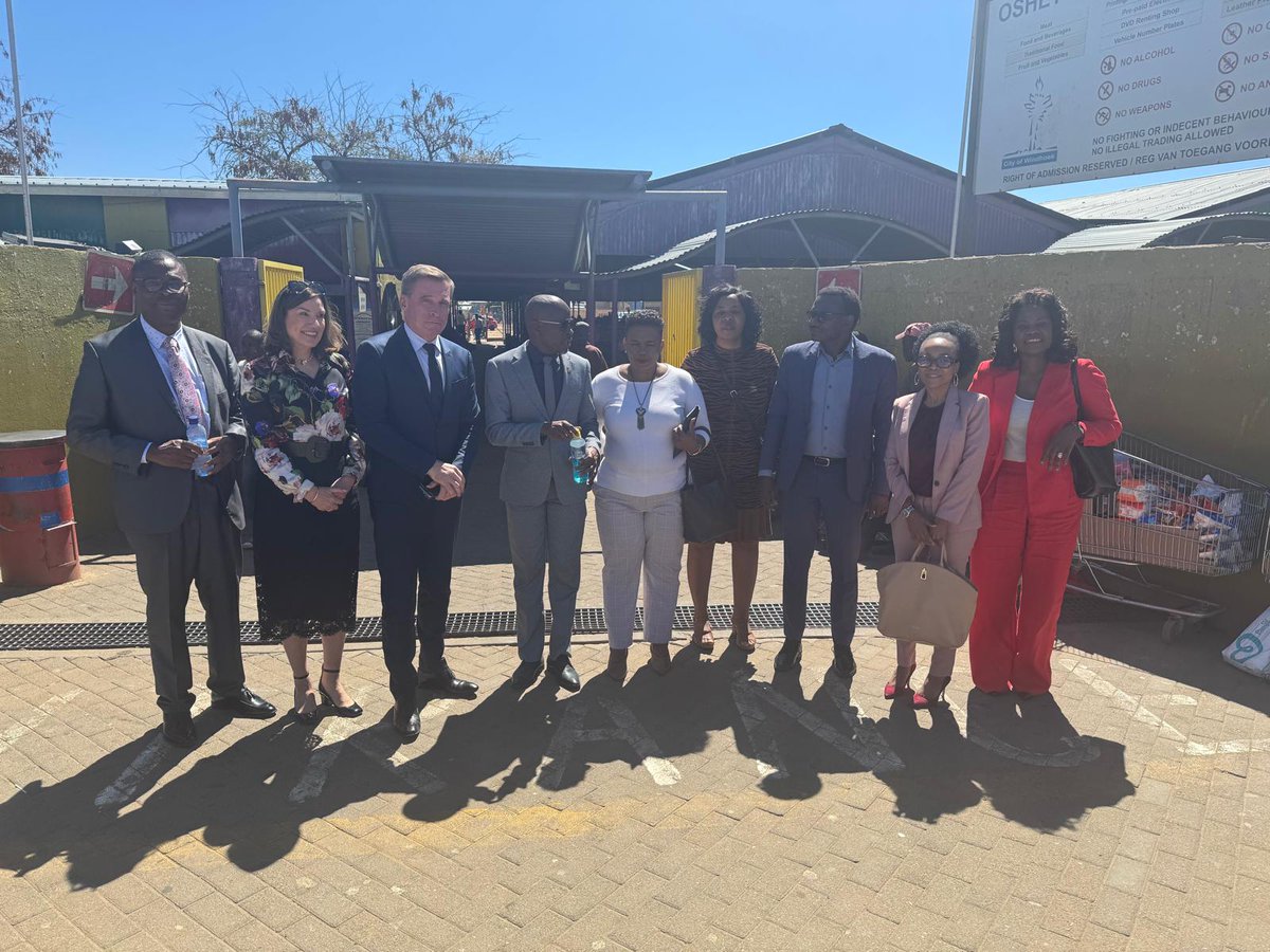 ILOACTRAV's tweet photo. During his mission to Namibia, @oliverroepke , together with the @ilo  delegation including Philile Masuku, Director of the ILO Office for Zimbabwe and Namibia, met with government representatives and trade union leaders in Windhoek to discuss key labour and social protection priorities.

A field visit with the Minister of Justice and Labour Relations, Hon. Wise Emmanuel Philemon, provided an opportunity to exchange views on Namibia's ongoing pension reform process, including developments related to the National Pension Fund and National Benefit Fund. Oliver welcomed the progress achieved and reaffirmed the ILO's support for the government's commitment to advancing these reforms.

In discussions with ministry officials, including Aune Mudjanima, Acting Executive Director, Oliver emphasized the importance of social dialogue in building consensus around reform processes. He stressed that workers' organizations must be equipped to participate effectively in the design, implementation and monitoring of social protection policies.

Oliver also met with the leadership of the National Union of Namibian Workers (NUNW) and the Trade Union Congress of Namibia (TUCNA). He encouraged unity and renewal within the labour movement, reaffirmed the vital role of trade unions in promoting social justice and democratic governance, and commended Namibia's leadership as a pathfinder country under the Global Accelerator on Jobs and Social Protection for Just Transitions.