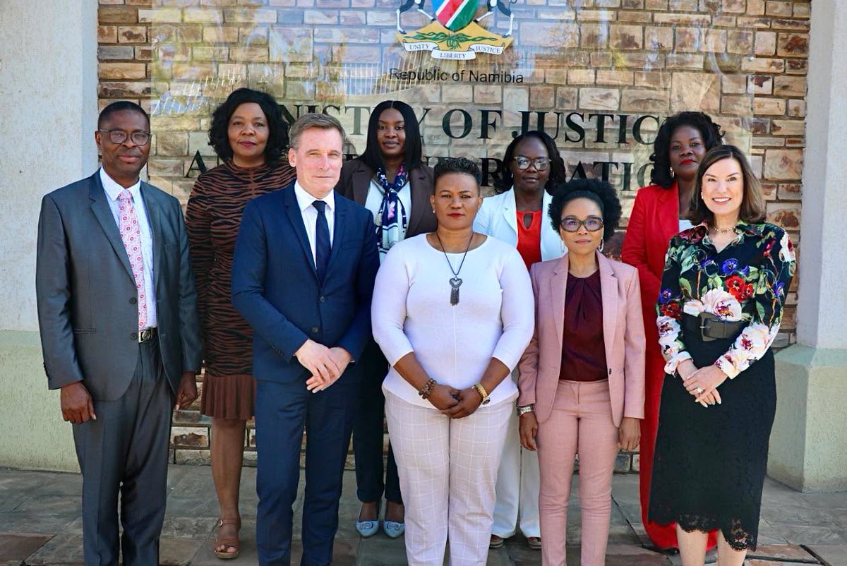 ILOACTRAV's tweet photo. During his mission to Namibia, @oliverroepke , together with the @ilo  delegation including Philile Masuku, Director of the ILO Office for Zimbabwe and Namibia, met with government representatives and trade union leaders in Windhoek to discuss key labour and social protection priorities.

A field visit with the Minister of Justice and Labour Relations, Hon. Wise Emmanuel Philemon, provided an opportunity to exchange views on Namibia's ongoing pension reform process, including developments related to the National Pension Fund and National Benefit Fund. Oliver welcomed the progress achieved and reaffirmed the ILO's support for the government's commitment to advancing these reforms.

In discussions with ministry officials, including Aune Mudjanima, Acting Executive Director, Oliver emphasized the importance of social dialogue in building consensus around reform processes. He stressed that workers' organizations must be equipped to participate effectively in the design, implementation and monitoring of social protection policies.

Oliver also met with the leadership of the National Union of Namibian Workers (NUNW) and the Trade Union Congress of Namibia (TUCNA). He encouraged unity and renewal within the labour movement, reaffirmed the vital role of trade unions in promoting social justice and democratic governance, and commended Namibia's leadership as a pathfinder country under the Global Accelerator on Jobs and Social Protection for Just Transitions.