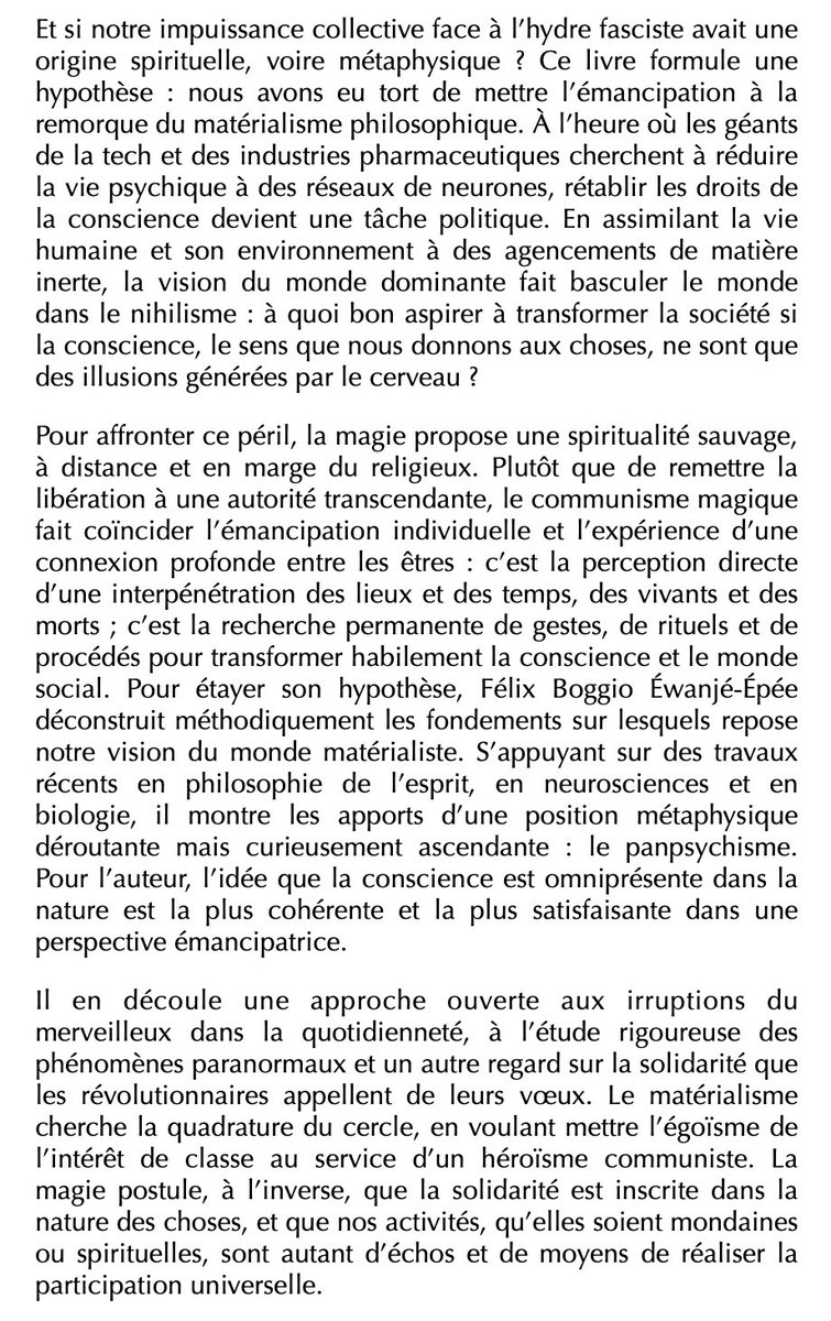 flr_louis's tweet photo. Félix Boggio Éwanjé-Épée - Communisme magique

À paraître en février chez La Fabrique https://t.co/gv7z8IyM2N