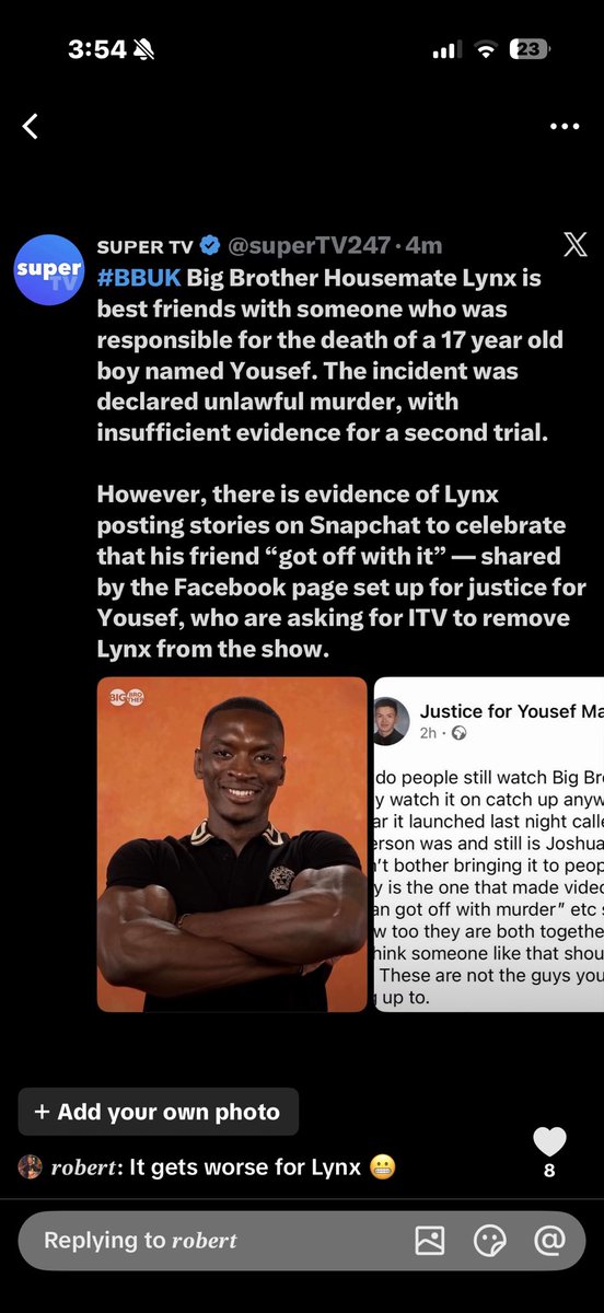 Anonvvsv's tweet photo. @zimbabheyyy @CelestialTeal Also being friends with and celebrating his friend getting off on a murder charge https://t.co/AWR0YVy461