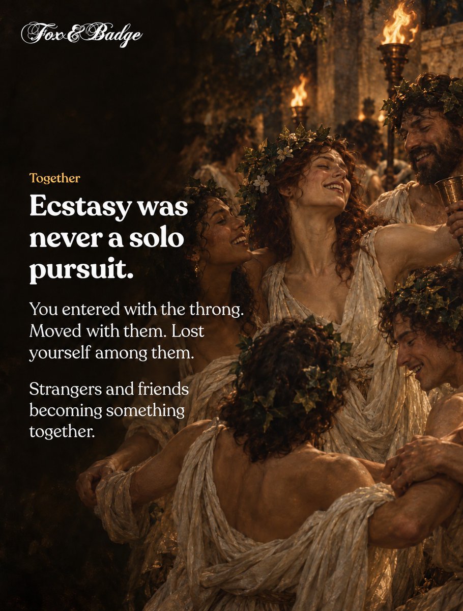 FoxandBadge's tweet photo. Last tickets to our final celebration of 2026. After this, we won’t meet again until March.

Bacchanal - Feast of Dionysus
19 September · Studio 338 · 10pm–6am
🎟️ https://t.co/fWXhrdN6Qa https://t.co/O47zbevuvx